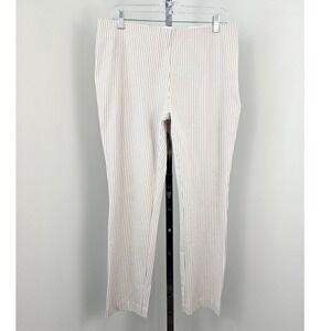 A. New Day Stripe Skinny Fit‎ Ankle Dress Pants Beige White 12